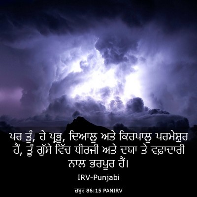 Picture 03 - ਜ਼ਬੂਰ 86:15 PANIRV - ਪਰ ਤੂੰ, ਹੇ ਪ੍ਰਭੂ, - Bible Verse Picture