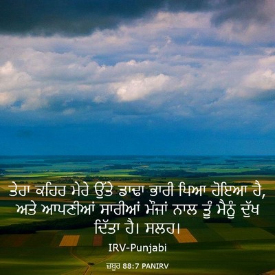 Picture 03 - ਜ਼ਬੂਰ 88:7 PANIRV - ਤੇਰਾ ਕਹਿਰ ਮੇਰੇ - Bible Verse Picture