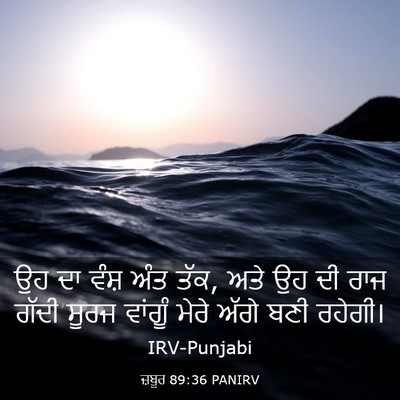 Picture 03 - ਜ਼ਬੂਰ 89:36 PANIRV - ਉਹ ਦਾ ਵੰਸ਼ ਅੰਤ ਤੱਕ, - Bible Verse Picture
