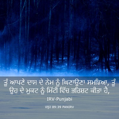 Picture 03 - ਜ਼ਬੂਰ 89:39 PANIRV - ਤੂੰ ਆਪਣੇ ਦਾਸ ਦੇ ਨੇਮ - Bible Verse Picture