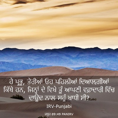 Picture 03 - ਜ਼ਬੂਰ 89:49 PANIRV - ਹੇ ਪ੍ਰਭੂ, ਤੇਰੀਆਂ ਓਹ - Bible Verse Picture