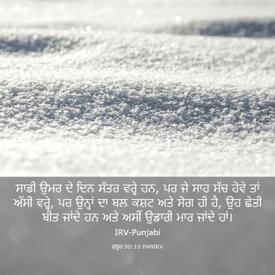 Picture 03 - ਜ਼ਬੂਰ 90:10 PANIRV - ਸਾਡੀ ਉਮਰ ਦੇ ਦਿਨ - Bible Verse Picture