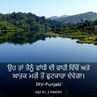 Picture 03 - ਜ਼ਬੂਰ 91:3 PANIRV - ਉਹ ਤਾਂ ਤੈਨੂੰ ਫਾਂਧੀ - Bible Verse Picture