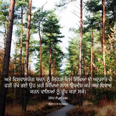 Picture 03 - ਤੀਤੁਸ 1:9 PANIRV - ਅਤੇ ਵਿਸ਼ਵਾਸਯੋਗ - Bible Verse Picture