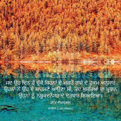 Picture 03 - ਦਾਨੀਏਲ 1:18 PANIRV - ਜਦ ਉਹ ਦਿਨ ਹੋ ਚੁੱਕੇ - Bible Verse Picture