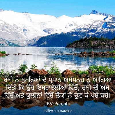 Picture 03 - ਦਾਨੀਏਲ 1:3 PANIRV - ਰਾਜੇ ਨੇ ਖੁਸਰਿਆਂ ਦੇ - Bible Verse Picture