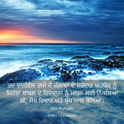 Picture 03 - ਦਾਨੀਏਲ 2:14 PANIRV - ਤਦ ਦਾਨੀਏਲ ਰਾਜੇ ਦੇ - Bible Verse Picture