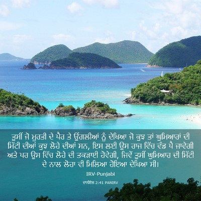 Picture 03 - ਦਾਨੀਏਲ 2:41 PANIRV - ਤੁਸੀਂ ਜੋ ਮੂਰਤੀ ਦੇ - Bible Verse Picture