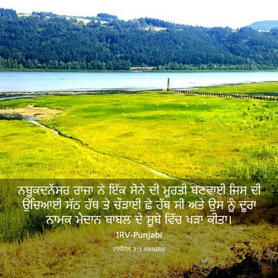 Picture 03 - ਦਾਨੀਏਲ 3:1 PANIRV - ਨਬੂਕਦਨੱਸਰ ਰਾਜਾ ਨੇ - Bible Verse Picture