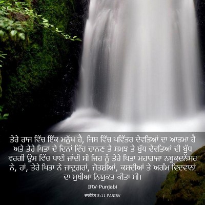 Picture 03 - ਦਾਨੀਏਲ 5:11 PANIRV - ਤੇਰੇ ਰਾਜ ਵਿੱਚ ਇੱਕ - Bible Verse Picture