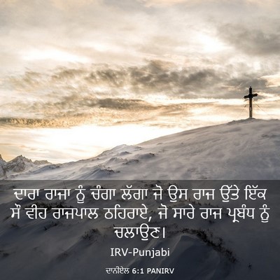 Picture 03 - ਦਾਨੀਏਲ 6:1 PANIRV - ਦਾਰਾ ਰਾਜਾ ਨੂੰ ਚੰਗਾ - Bible Verse Picture
