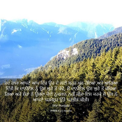 Picture 03 - ਦਾਨੀਏਲ 6:23 PANIRV - ਤਦ ਰਾਜਾ ਆਪਣੇ ਆਪ - Bible Verse Picture