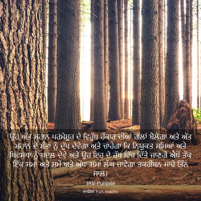 Picture 03 - ਦਾਨੀਏਲ 7:25 PANIRV - ਉਹ ਅੱਤ ਮਹਾਨ - Bible Verse Picture
