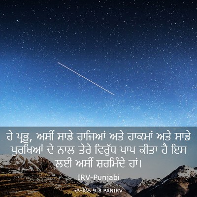 Picture 03 - ਦਾਨੀਏਲ 9:8 PANIRV - ਹੇ ਪ੍ਰਭੂ, ਅਸੀਂ ਸਾਡੇ - Bible Verse Picture