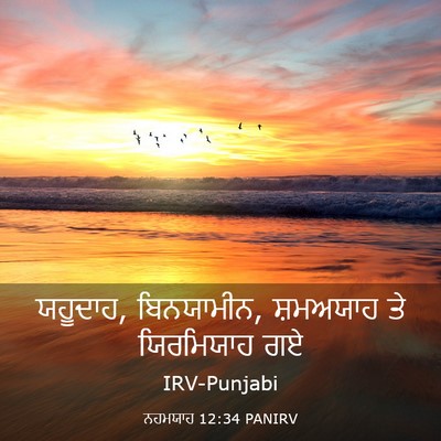 Picture 03 - ਨਹਮਯਾਹ 12:34 PANIRV - ਯਹੂਦਾਹ, ਬਿਨਯਾਮੀਨ, - Bible Verse Picture