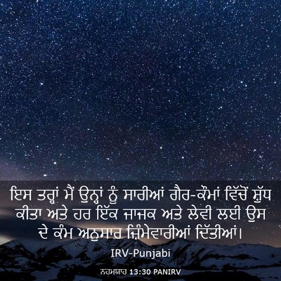 Picture 03 - ਨਹਮਯਾਹ 13:30 PANIRV - ਇਸ ਤਰ੍ਹਾਂ ਮੈਂ - Bible Verse Picture