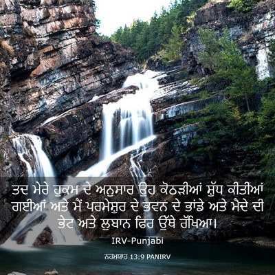 Picture 03 - ਨਹਮਯਾਹ 13:9 PANIRV - ਤਦ ਮੇਰੇ ਹੁਕਮ ਦੇ - Bible Verse Picture