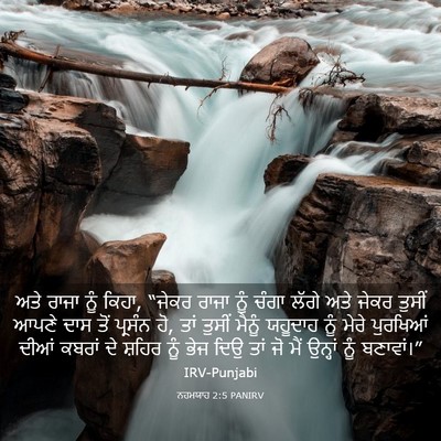 Picture 03 - ਨਹਮਯਾਹ 2:5 PANIRV - ਅਤੇ ਰਾਜਾ ਨੂੰ ਕਿਹਾ, - Bible Verse Picture