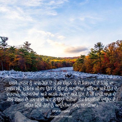 Picture 03 - ਨਹਮਯਾਹ 3:15 PANIRV - ਚਸ਼ਮੇ ਫਾਟਕ ਨੂੰ - Bible Verse Picture