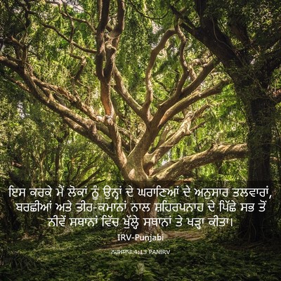 Picture 03 - ਨਹਮਯਾਹ 4:13 PANIRV - ਇਸ ਕਰਕੇ ਮੈਂ ਲੋਕਾਂ - Bible Verse Picture