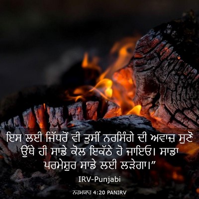 Picture 03 - ਨਹਮਯਾਹ 4:20 PANIRV - ਇਸ ਲਈ ਜਿੱਧਰੋਂ ਵੀ - Bible Verse Picture