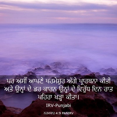 Picture 03 - ਨਹਮਯਾਹ 4:9 PANIRV - ਪਰ ਅਸੀਂ ਆਪਣੇ - Bible Verse Picture