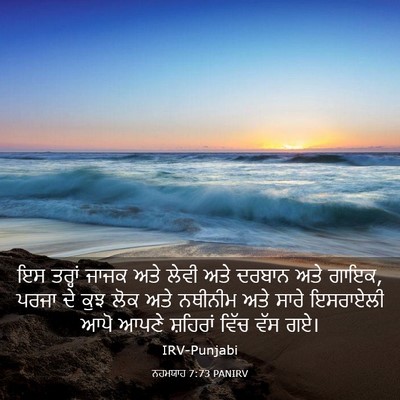 Picture 03 - ਨਹਮਯਾਹ 7:73 PANIRV - ਇਸ ਤਰ੍ਹਾਂ ਜਾਜਕ ਅਤੇ - Bible Verse Picture