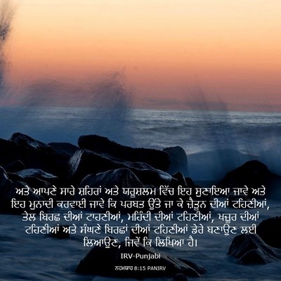 Picture 03 - ਨਹਮਯਾਹ 8:15 PANIRV - ਅਤੇ ਆਪਣੇ ਸਾਰੇ - Bible Verse Picture