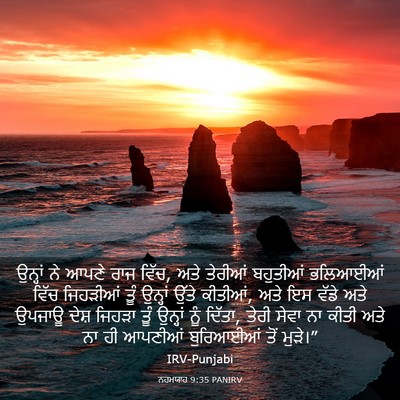 Picture 03 - ਨਹਮਯਾਹ 9:35 PANIRV - ਉਨ੍ਹਾਂ ਨੇ ਆਪਣੇ ਰਾਜ - Bible Verse Picture