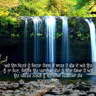 Picture 03 - ਪਰਕਾਸ਼ ਦੀ ਪੋਥੀ 11:2 PANIRV - ਅਤੇ ਉਸ ਵਿਹੜੇ ਨੂੰ - Bible Verse Picture