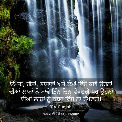 Picture 03 - ਪਰਕਾਸ਼ ਦੀ ਪੋਥੀ 11:9 PANIRV - ਉੱਮਤਾਂ, ਗੋਤਾਂ, - Bible Verse Picture