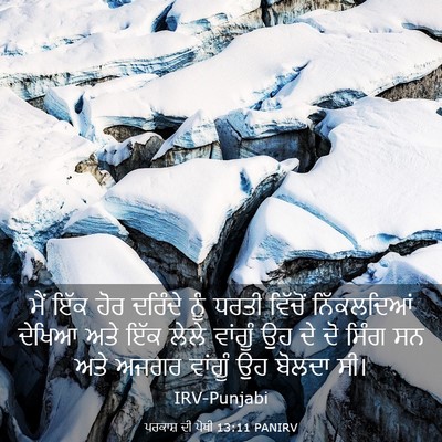 Picture 03 - ਪਰਕਾਸ਼ ਦੀ ਪੋਥੀ 13:11 PANIRV - ਮੈਂ ਇੱਕ ਹੋਰ ਦਰਿੰਦੇ - Bible Verse Picture