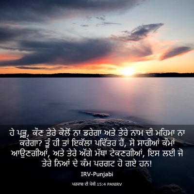 Picture 03 - ਪਰਕਾਸ਼ ਦੀ ਪੋਥੀ 15:4 PANIRV - ਹੇ ਪ੍ਰਭੂ, ਕੌਣ ਤੇਰੇ - Bible Verse Picture