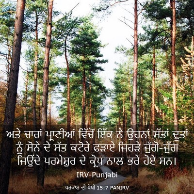 Picture 03 - ਪਰਕਾਸ਼ ਦੀ ਪੋਥੀ 15:7 PANIRV - ਅਤੇ ਚਾਰਾਂ - Bible Verse Picture