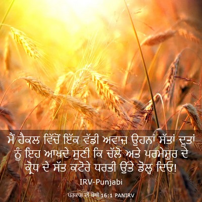Picture 03 - ਪਰਕਾਸ਼ ਦੀ ਪੋਥੀ 16:1 PANIRV - ਮੈਂ ਹੈਕਲ ਵਿੱਚੋਂ - Bible Verse Picture
