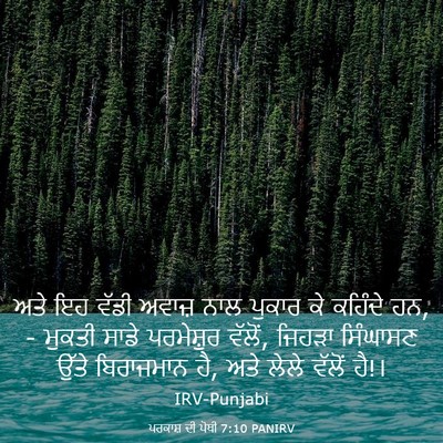 Picture 03 - ਪਰਕਾਸ਼ ਦੀ ਪੋਥੀ 7:10 PANIRV - ਅਤੇ ਇਹ ਵੱਡੀ ਅਵਾਜ਼ - Bible Verse Picture