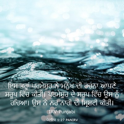 Picture 03 - ਪੈਦਾਇਸ਼ 1:27 PANIRV - ਇਸ ਤਰ੍ਹਾਂ - Bible Verse Picture