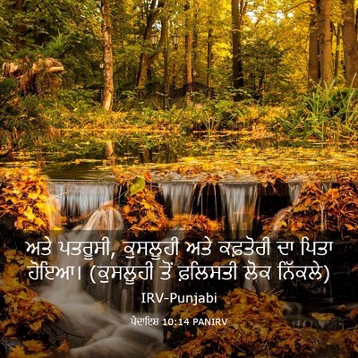 Picture 03 - ਪੈਦਾਇਸ਼ 10:14 PANIRV - ਅਤੇ ਪਤਰੂਸੀ, - Bible Verse Picture