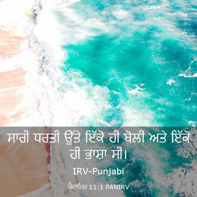 Picture 03 - ਪੈਦਾਇਸ਼ 11:1 PANIRV - ਸਾਰੀ ਧਰਤੀ ਉੱਤੇ - Bible Verse Picture