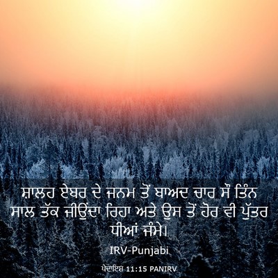 Picture 03 - ਪੈਦਾਇਸ਼ 11:15 PANIRV - ਸ਼ਾਲਹ ਏਬਰ ਦੇ ਜਨਮ - Bible Verse Picture