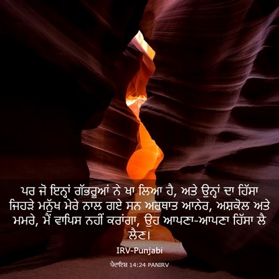 Picture 03 - ਪੈਦਾਇਸ਼ 14:24 PANIRV - ਪਰ ਜੋ ਇਨ੍ਹਾਂ - Bible Verse Picture