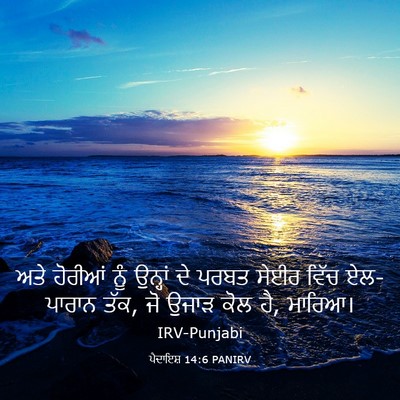 Picture 03 - ਪੈਦਾਇਸ਼ 14:6 PANIRV - ਅਤੇ ਹੋਰੀਆਂ ਨੂੰ - Bible Verse Picture