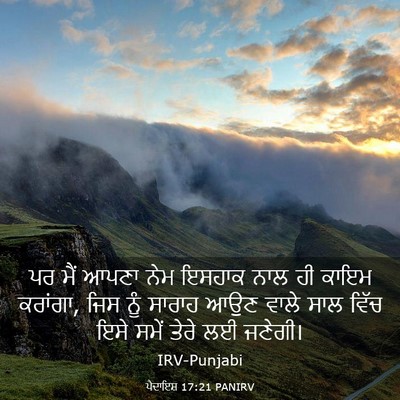 Picture 03 - ਪੈਦਾਇਸ਼ 17:21 PANIRV - ਪਰ ਮੈਂ ਆਪਣਾ ਨੇਮ - Bible Verse Picture