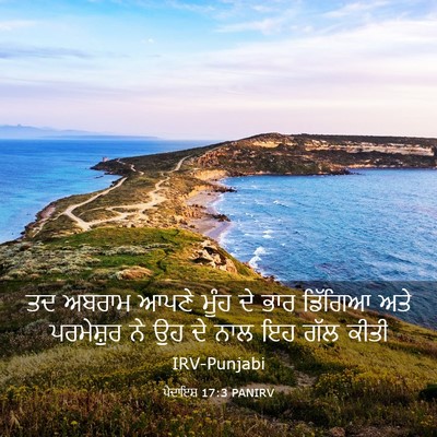 Picture 03 - ਪੈਦਾਇਸ਼ 17:3 PANIRV - ਤਦ ਅਬਰਾਮ ਆਪਣੇ ਮੂੰਹ - Bible Verse Picture