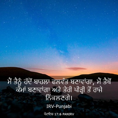 Picture 03 - ਪੈਦਾਇਸ਼ 17:6 PANIRV - ਮੈਂ ਤੈਨੂੰ ਹੱਦੋਂ - Bible Verse Picture