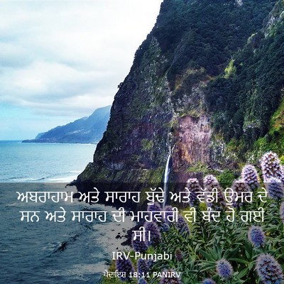 Picture 03 - ਪੈਦਾਇਸ਼ 18:11 PANIRV - ਅਬਰਾਹਾਮ ਅਤੇ ਸਾਰਾਹ - Bible Verse Picture