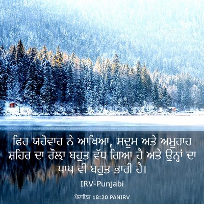 Picture 03 - ਪੈਦਾਇਸ਼ 18:20 PANIRV - ਫਿਰ ਯਹੋਵਾਹ ਨੇ ਆਖਿਆ, - Bible Verse Picture