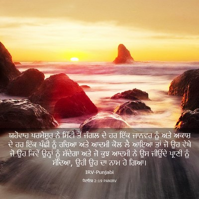 Picture 03 - ਪੈਦਾਇਸ਼ 2:19 PANIRV - ਯਹੋਵਾਹ ਪਰਮੇਸ਼ੁਰ - Bible Verse Picture