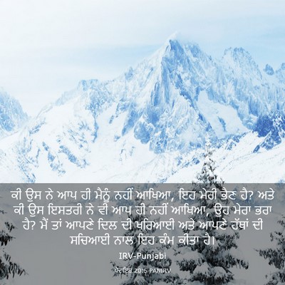 Picture 03 - ਪੈਦਾਇਸ਼ 20:5 PANIRV - ਕੀ ਉਸ ਨੇ ਆਪ ਹੀ - Bible Verse Picture