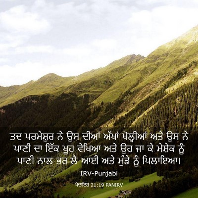 Picture 03 - ਪੈਦਾਇਸ਼ 21:19 PANIRV - ਤਦ ਪਰਮੇਸ਼ੁਰ ਨੇ ਉਸ - Bible Verse Picture